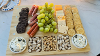 Ensemble de planches à charcuterie personnalisées, grande planche à fromage en bambou naturel avec design multifonctionnel, épaisseur 2,0 cm, accessoires inclus