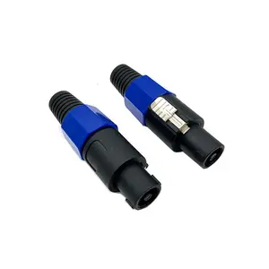 Conector macho Xlr de 4 pines, adaptador de cable speakon, micrófono, Audio, Conector de montaje redondo