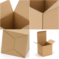 100 boîtes rigides en papier kraft brun recyclables avec matériaux recyclés pour l'emballage de bougies et de cadeaux, impression UV, artisanat de fête