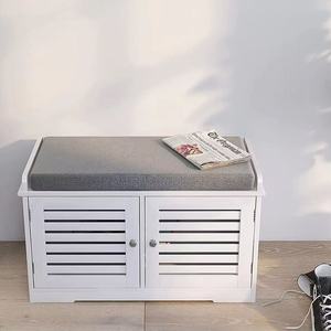 Wooden <b>shoe</b> changing stool, <b>shoe</b> cabinet, entrance <b>shoe</b> bench, solid wood <b>shoe</b> <b>rack</b>, simple <b>storage</b> stool, long bench. - Product Image 1