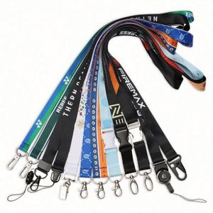 Customized Polyester Lanyard Silk Screen <b>Personalized</b> Dye Sublimation Heat Transfer <b>Keychain</b> Includes Neck ID Badge Card Holder - Product Image 2