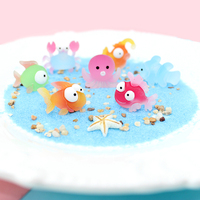 Kawaii résine dessin animé océan poisson Flatback breloques pour la fabrication de bijoux à bricoler soi-même décoration en épingle à cheveux pour enfants