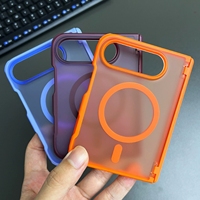 Coque de téléphone intégrée en PC et TPU mat givré pour iPhone Duo avec protection des charnières