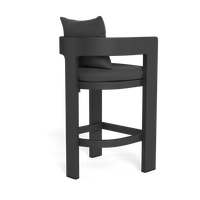 Meubles de jardin d'extérieur, tabouret de bar avec cadre en aluminium résistant aux intempéries, chaise haute