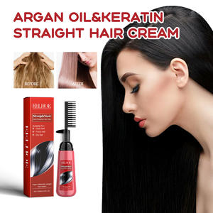 Etiqueta privada EELHOE aceite de argán Crema para el cabello liso crema relajante para el cabello permanente reparación dañada tratamiento suavizante - Product Image 4