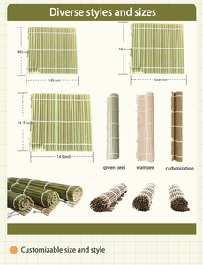 Tapis à <span class=keywords><strong>sushi</strong></span> en bambou de qualité alimentaire, <span class=keywords><strong>kit</strong></span> complet pour la préparation du <span class=keywords><strong>sushi</strong></span> avec accessoires de tapis à rouler - Product Image 6