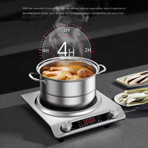 Cuisinière à induction électrique allemande, ensemble complet, 2000W, haute puissance, ultra-mince, usage commercial, étanche, écran LCD, acier inoxydable - Product Image 6