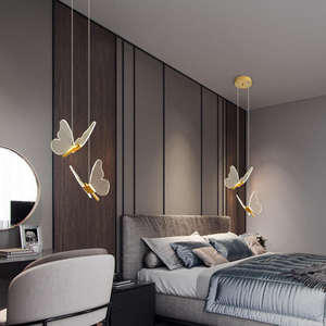 PM, luces colgantes de mariposa Led de lujo, iluminación interior nórdica, lámpara colgante moderna, decoración de sala de estar, luces colgantes de arte para el hogar - Product Image 2