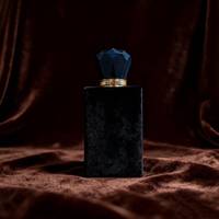 Carré Velours Flocage 100ml Parfum Verre Vide Bouteille Transparent Parfum Bouteille en Stock