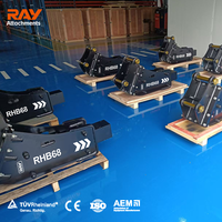 Martillo Hidráulico Rompedor de Rocas Ray para Excavadoras Kobota U35-4, U17-3 y U55-4