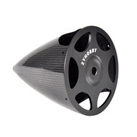Spinner RC en fibre de carbone ultra léger de 4,5 pouces (150 mm) avec cône aérodynamique haute performance et plaque arrière ventilée en aluminium CNC pour modèles de grande échelle