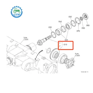 TC432-12010 TD030-12010 सर्पिल बेवल गियर सेट KUBOTA के लिए उपयुक्त L4708 L4508 L5018 ट्रैक्टर