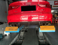 Diffuseur de pare-chocs arrière noir en Fiber de carbone pour Audi A3 S3 4 portes uniquement 2014