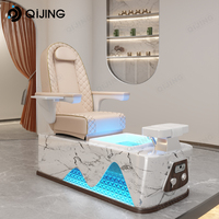 Luxueux fauteuil de spa de pédicure inclinable en fibre de verre européen Nail Tech Spa Fauteuils de bain de pieds pour fauteuil de pédicure manucure Salon
