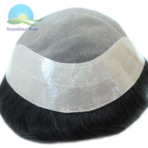 Prótesis Capilar Duradera para <span class=keywords><strong>Hombre</strong></span>, <span class=keywords><strong>Peluca</strong></span> de Encaje PU, Cabello Virgen Europeo Remy, Ondulado, Tupé, Mono Fino 100% - Product Image 3