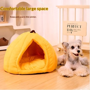 <span class=keywords><strong>Cama</strong></span> para Gatos con Diseño de Calabaza, para las Cuatro Estaciones, Cálida, Artículos para el Hogar de Mascotas, Venta al Por Mayor Directa de Fábrica, Compatible con OEM - Product Image 2