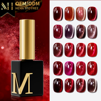 Hema Tpo Formule Libre Usine Personnalisé Rouge Vernis À Ongles Coloré Uv Gel 9D Magnétique Cat Eye Gel Vernis Cristal Cat Eye Gel
