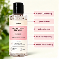 Nettoyant intime quotidien pour femmes OEM ODM, ingrédients naturels à base de plantes, gel lavant Yoni, pH équilibré, blanchissant, antibactérien