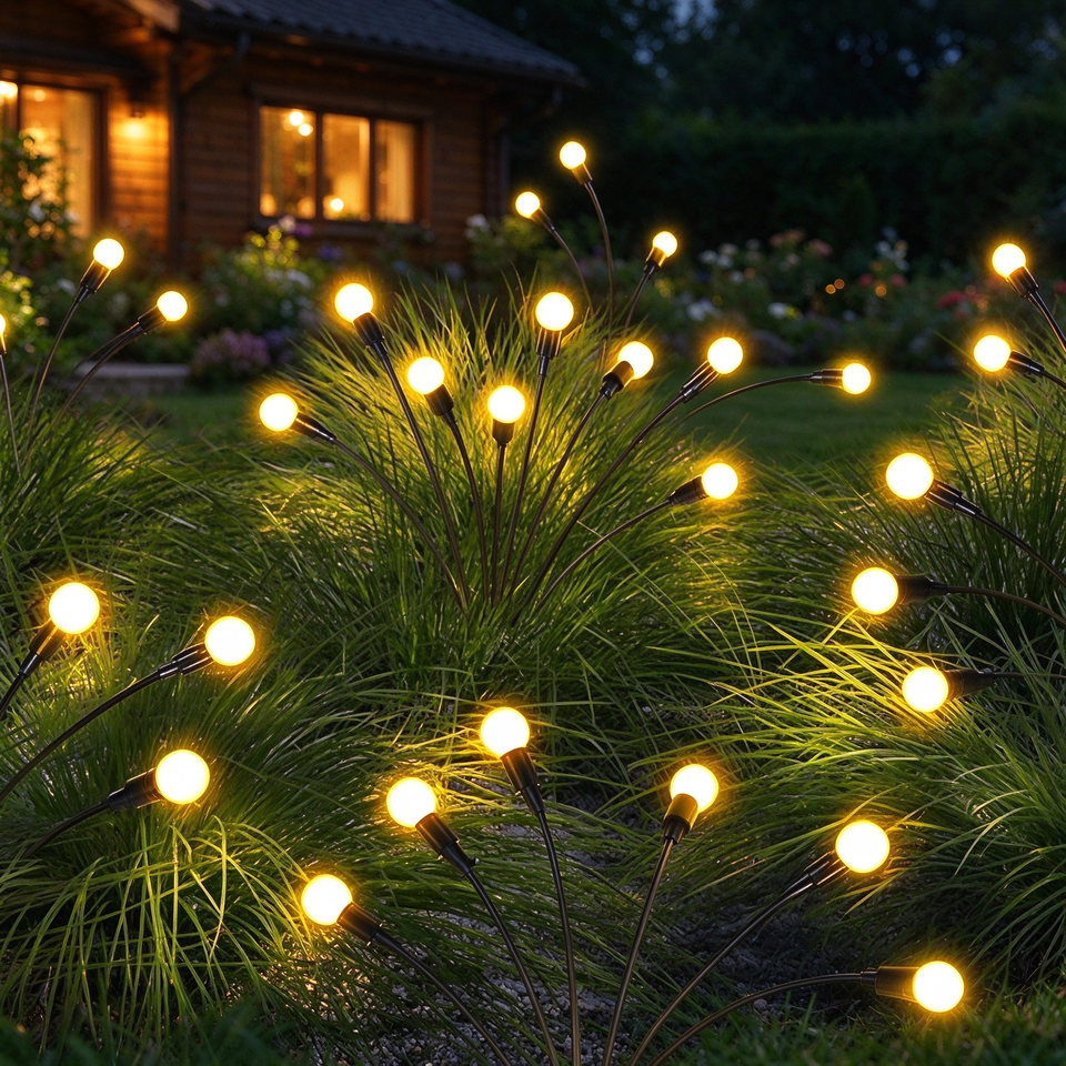 Solar Firefly Garden Lights Swaying LED Landscape Lamps 2700K 3500K ...