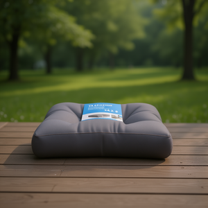 Cojín de tela antracita para exteriores, 23.6x24.2x3.9 pulgadas, cojín cuadrado resistente al agua para muebles de patio - Product Image 2