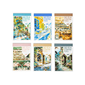 30 fogli Per confezione di <span class=keywords><strong>libro</strong></span> adesivo a schermo Modulare a doppio materiale che va a un tema di caffè retrò della serie di caffè - Product Image 5