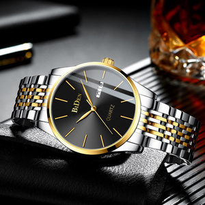 Montre numérique pour homme BIDEN 0264 de haute qualité, populaire, élégante, bracelet en <span class=keywords><strong>acier</strong></span> original, étanche, affichage de la semaine, montre décontractée simple - Product Image 1
