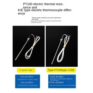 مستشعر حرارة من نوع المسبار من الفولاذ المقاوم للصدأ M12 KE بطول 200 مم * 7 مم PT100/CU50 مقاومة حرارية 1C ODM/OEM - Product Image 6