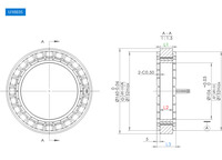 Moteur sans balais BLDC sans cadre, entraînement direct, couple élevé, moteur sans cadre avec diamètre extérieur de 115 mm, hauteur de 30 mm pour actionneur de joint de robot et bras