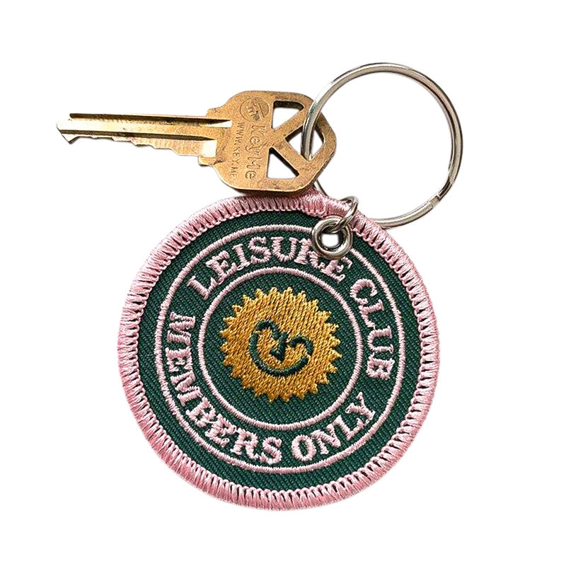 Embroidery Keychain Hoop Personalized Key Tag Embroidered Biker Patches  Keychain Rings