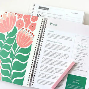 Cuaderno planificador A5 rosa de lujo, espiral sin fecha, presupuesto semanal personalizado, páginas mensuales, cuero personalizado térmico, lindo sin fecha - Product Image 5