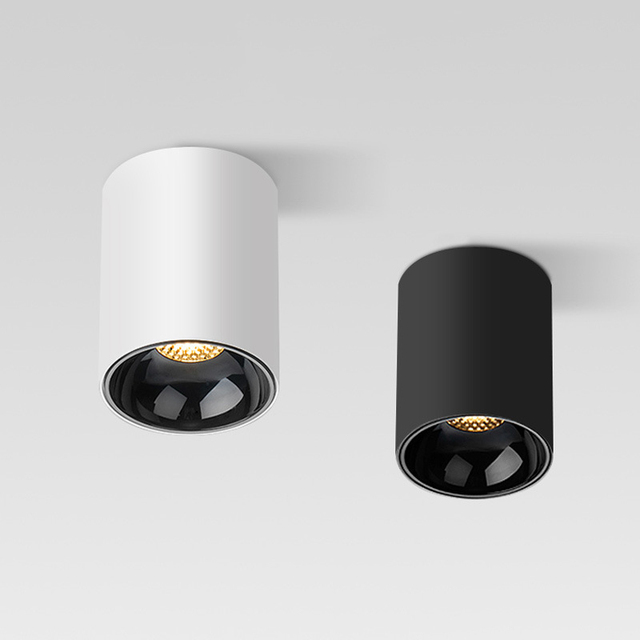 High Quality Round Aluminum 20W Anti-glare Adjustable Dimmable Ceiling Spotlights Surface Mounted Cob Led Downlights