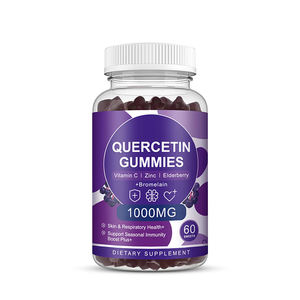 Gomas de Quercetina Protect - Defesa Respiratória, Poder Imunológico e Calma do Estresse para a Saúde com Sabugueiro, Vitamina C e Bromelaína - Product Image 1