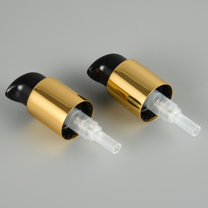 Manufacture Supply Cosmetic Packaging 20mm White <strong>Aluminium</strong> Gold Color Liquid Foundation <strong>Plastic</strong> Pump Lotion Cream Pump - Product Image 4