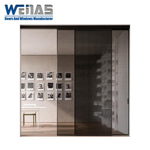 <span class=keywords><strong>Porte</strong></span> coulissante intérieure en verre à cadre mince <span class=keywords><strong>Porte</strong></span> coulissante en aluminium insonorisée et thermo-isolante - Product Image 1