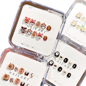 <span class=keywords><strong>Uñas</strong></span> Postizas Infantiles Hechas a Mano al por Mayor, <span class=keywords><strong>Uñas</strong></span> Postizas Reutilizables con Dibujos Animados, Pegatinas de Arte de <span class=keywords><strong>Uñas</strong></span> para Niñas de 3 a 12 Años - Product Image 4