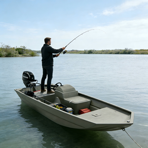 <span class=keywords><strong>Bateau</strong></span> <span class=keywords><strong>de</strong></span> <span class=keywords><strong>pêche</strong></span> en aluminium soudé <span class=keywords><strong>de</strong></span> 4,2 m avec siège et pont large, idéal pour la <span class=keywords><strong>pêche</strong></span> en lac et en rivière – Direct Usine - Product Image 3