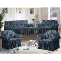 Housse de Canapé Extensible Jacquard Florale Sur Mesure Très Élastique, Protection de Meuble pour Fauteuil