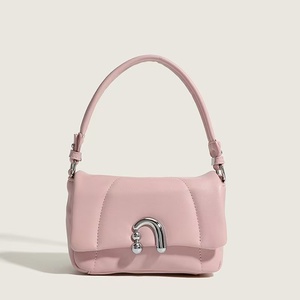 Minimalist Leather <b>Mini</b> Box <b>Bag</b> with Metal Buckle Chic Design Versatile Shoulder <b>Tote</b> - Product Image 1