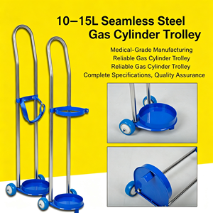 1. Chariot de transport robuste pour bouteilles de gaz, chariot à roues en acier avec chaîne de sécurité et base antidérapante pour la construction - Product Image 3