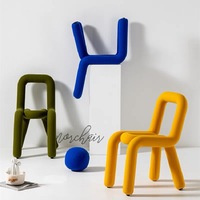 Fauteuil de vanité en cachemire, chaise de loisirs moderne, design audacieux et coloré, mobilier de luxe pour salon
