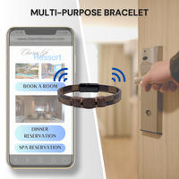 Nouveau Bracelet NFC en Cuir de Coque de Noix de Coco avec Boucle Magnétique, Cadeau Sans Application, Personnalisation pour Contrôle d'Accès