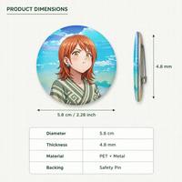 Nuevo Producto 2026: Pines de Personajes de Anime Japonés, Insignias 3D Lenticulares con Efecto de Movimiento y Reversible, Botones de Pimperón de Hojalata