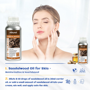 最高品質100%純粋インド産白檀エッセンシャルオイル（スキンケア用、白檀フレグランスオイル、アロマディフューザー製造、香水製造用） - Product Image 4