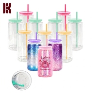 Lot de 50 gobelets isothermes double paroi en plastique de 16 oz, sans BPA, écologiques, à boire directement, avec isolation thermique, pour les États-Unis (RTS)