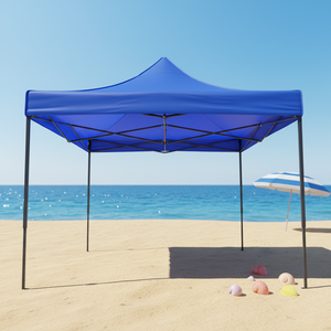 Tente pliante double portable en tissu Oxford imperméable et coupe-vent avec poteau en acier de 30 mm, pour événements extérieurs et salons professionnels, utilisable en toutes saisons - Product Image 1