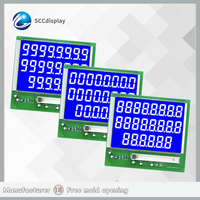 Écrans LCD à 7 segments haute visibilité, fabricant de modules LCD, rétroéclairage négatif HTN pour les instruments de distributeurs de carburant