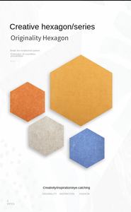 Panneaux insonorisés hexagonaux pour cloisons <span class=keywords><strong>de</strong></span> bureau et salles <span class=keywords><strong>de</strong></span> classe - Product Image 4