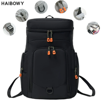 Sac à dos pour ordinateur portable HAIBOWY, nouveau design, 15,6 pouces, unisexe, pour l'extérieur, grande capacité, pour les étudiants, gris, pour les voyages, l'école