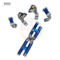 SD 1,2mm Titan Komplettauspuffanlage für Porsche 911 991/991.1/991.2 Turbo 3.8T 2017-2019 Performance Gerade Auspuffrohre