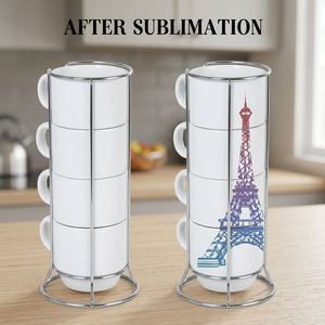 Taza de Viaje de Acero Inoxidable con Aislamiento al Vacío, Diseño de la Torre Eiffel, Juego de Cerámica, Regalo Original para Todos - Product Image 2